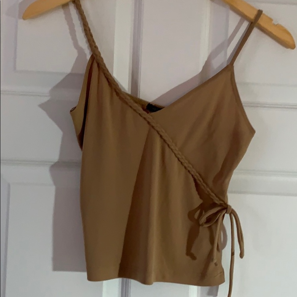 Camel color crop top